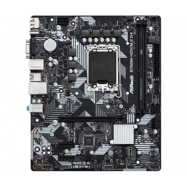 Asrock B760M-HDV/M.2 D4 Intel B760 LGA 1700 micro ATX Asrock B760M-HDV/M.2 D4 Intel B760 LGA 1700 micro ATX