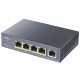 Cudy GS1005P network switch Gigabit Ethernet (10/100/1000) Power over Ethernet (PoE) Grey Cudy GS1005P network switch Gigabit Ethernet (10/100/1000) Power over Ethernet (PoE) Grey