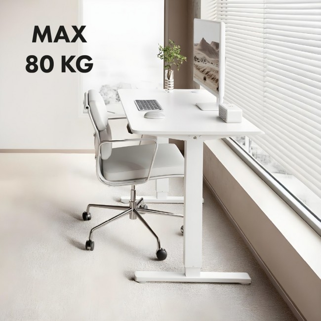 Ergo Office electric adjustable height desk, max height 1160mm, max - 80 kg, without top for standing and sitting work, white, ER-400 W Ergo Office electric adjustable height desk, max height 1160mm, max - 80 kg, without top for standing and sitting work, white, ER-400 W