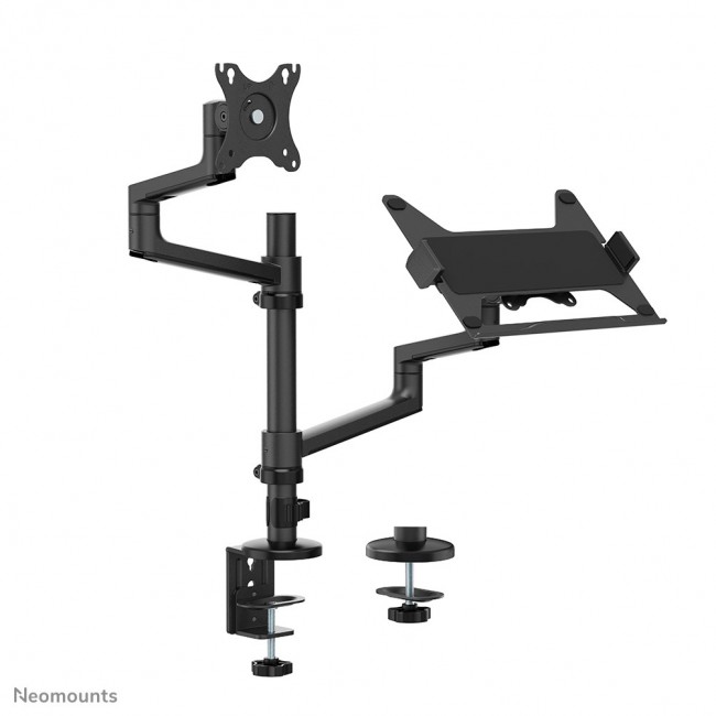 Neomounts DS20-425BL2 Monitor arm with laptop holder 17-27