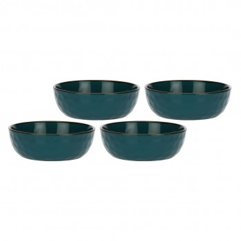 Set of 4 Concerto Ottanio Salad Bowls - Blue-Green, 20 cm