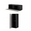 Cama full storage cabinet ROCO RO1 112/37/39 white/black/white Cama full storage cabinet ROCO RO1 112/37/39 white/black/white