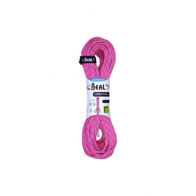 Rope cobra unicore 8.6mm 70 meters golden dry-fuchsia BEAL