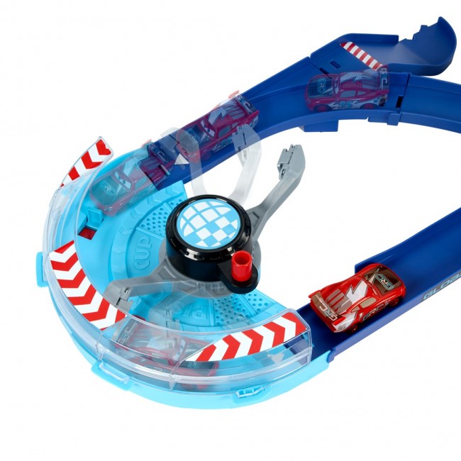 Disney Pixar Cars Disney and Pixar Cars GRC Jumping Raceway Playset with 2 Toy Vehicles, Includes Lightning McQueen Disney Pixar Cars Disney and Pixar Cars GRC Jumping Raceway Playset with 2 Toy Vehicles, Includes Lightning McQueen