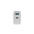 NATEC RIBERA GAN CHARGER 1x USB-A + 1x USB-C 65W WHITE