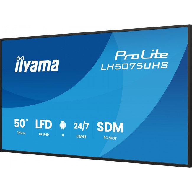iiyama LH5075UHS-B2AG Signage Display Digital signage flat panel 125.7 cm (49.5