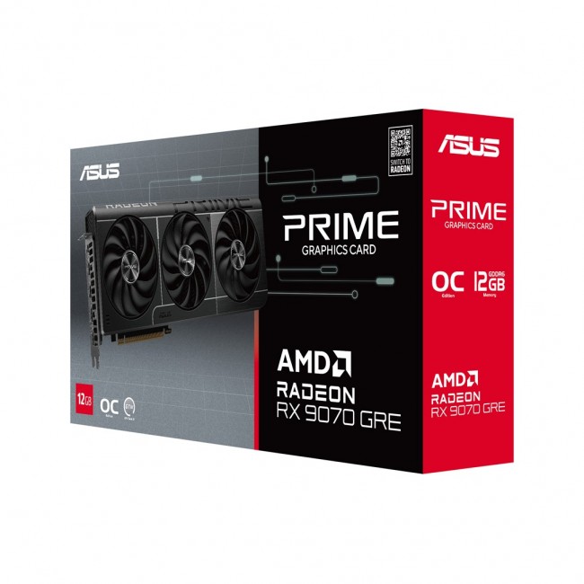 ASUS Prime -RX9070GRE-O12G AMD Radeon RX 9070 GRE 12 GB GDDR6 ASUS Prime -RX9070GRE-O12G AMD Radeon RX 9070 GRE 12 GB GDDR6