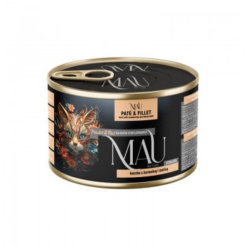MAU Pate and Fillet Sterilised Duck with cranberries and lemon balm - wet cat food - 185g