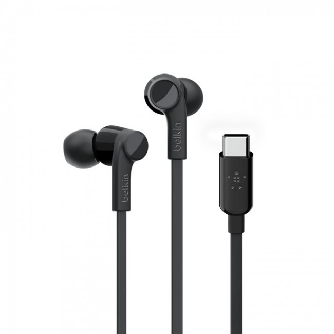 Belkin ROCKSTAR Headphones Wired In-ear Calls/Music USB Type-C Black Belkin ROCKSTAR Headphones Wired In-ear Calls/Music USB Type-C Black