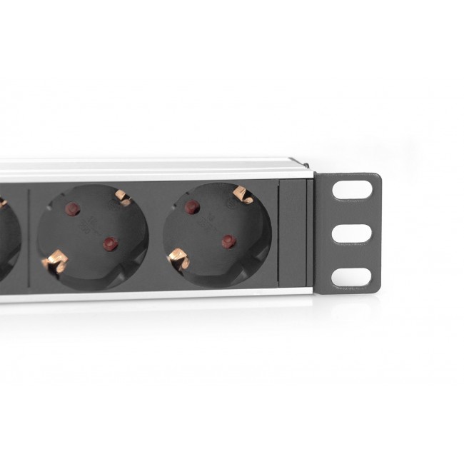 Digitus 10 Socket Strip with Aluminum Profile, 4-way safety sockets Digitus 10 Socket Strip with Aluminum Profile, 4-way safety sockets