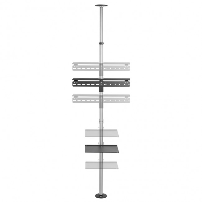 Telescopic TV holder, ceiling and floor with shelf Maclean MC-791N 37 Telescopic TV holder, ceiling and floor with shelf Maclean MC-791N 37