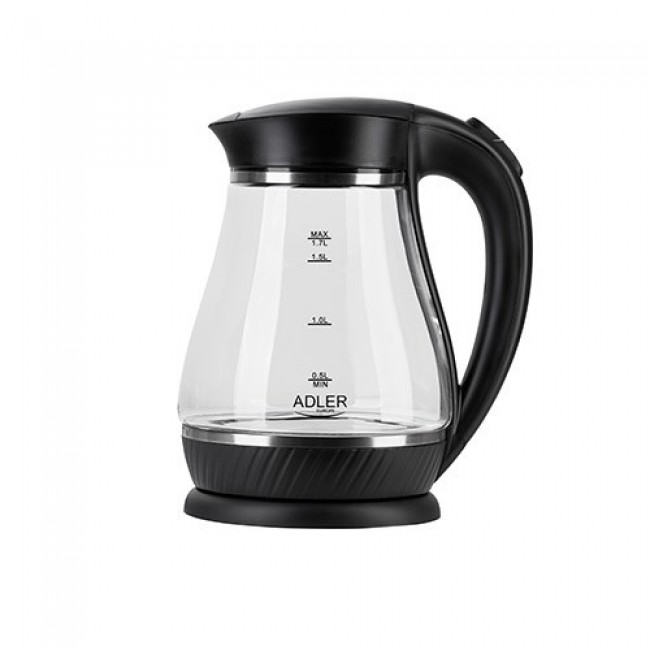 Adler AD 1274 B electric kettle 1.7 L 2200 W Black, Transparent Adler AD 1274 B electric kettle 1.7 L 2200 W Black, Transparent