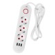 Maclean power strip, 3 socket extension + 3xUSB, 110-240V AC 50/60Hz, 2.1A max 2500W, 1.5m, white, MCE394 W Maclean power strip, 3 socket extension + 3xUSB, 110-240V AC 50/60Hz, 2.1A max 2500W, 1.5m, white, MCE394 W