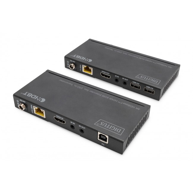 Digitus 4K HDBaseT 2.0 HDMI KVM extender set, 150 m
