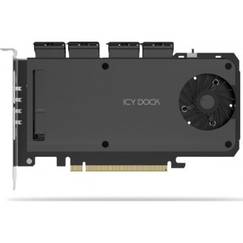 Icy Dock Adapter 4 x M.2 NVMe SSD Mobile Rack Adapter Card f