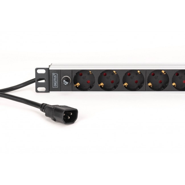 Digitus DN-95437 power distribution unit (PDU) 9 AC outlet(s) 1U Black, Silver