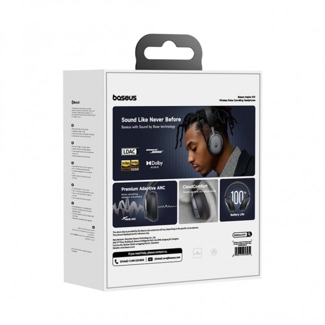 Baseus Inspire XH1 Sound by Bose Wireless headphones with ANC Black