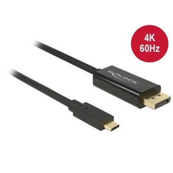 DeLOCK 85257 video cable adapter 3 m USB Type-C DisplayPort Black