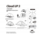 Naturehike tent Cloud UP 3 20D UPDATED NH18T030-T-Forest green Naturehike tent Cloud UP 3 20D UPDATED NH18T030-T-Forest green