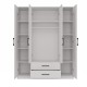 Topeshop ROMANA 160 BIEL bedroom wardrobe/closet 11 shelves 4 door(s) White Topeshop ROMANA 160 BIEL bedroom wardrobe/closet 11 shelves 4 door(s) White