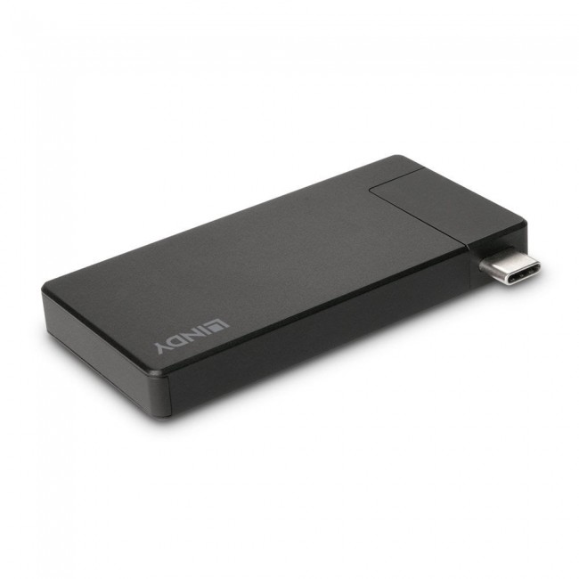 Lindy DST-Micro, USB-C Laptop Micro Docking Station with 4K Support and 100W Pass-Through Charging Lindy DST-Micro, USB-C Laptop Micro Docking Station with 4K Support and 100W Pass-Through Charging