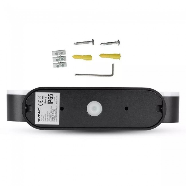 Wall lamp V-TAC VT-814 rotatable 12W LED IP65 3000K 1100lm (SKU 8293) Black Wall lamp V-TAC VT-814 rotatable 12W LED IP65 3000K 1100lm (SKU 8293) Black