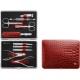 Zwilling Classic Inox Manicure Set Leather Case, 10 Pieces - Red Zwilling Classic Inox Manicure Set Leather Case, 10 Pieces - Red