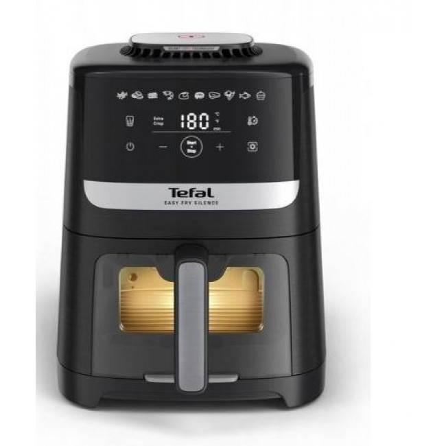 Tefal Easy Fry Silence EY5568E0 fryer Single 5 L Stand-alone Hot air fryer Black, Stainless steel Tefal Easy Fry Silence EY5568E0 fryer Single 5 L Stand-alone Hot air fryer Black, Stainless steel
