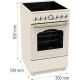 Gorenje GECS5B70CLI Freestanding cooker Electric Ceramic Ivory