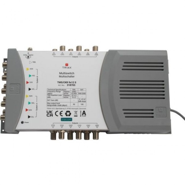 Triax TMS/CKR 9x12 S satellite multiswitch 5 inputs 12 outputs