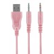 Deltaco Gaming GAM-030-P headphones/headset Wired Head-band USB Type-A Pink