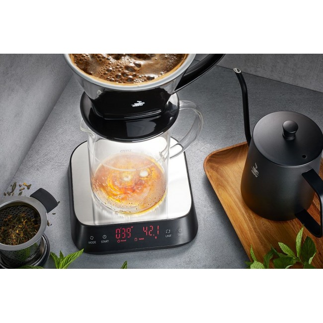 GEFU PREZISO Black, Stainless steel Countertop Rectangle Electronic kitchen scale