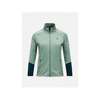 Bluza damska PEAK PERFORMANCE W Rider Essentials Midlayer Zip Jacket kolor zielony - S