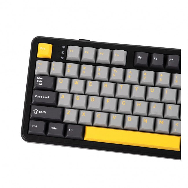 F108 Gray+Orange+Deep Gray Gasket Keyboard with Volcano RGB Switches AULA
