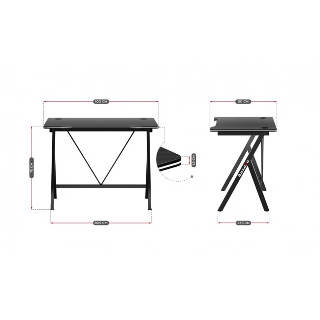 Gaming desk - Huzaro Hero 1.4 Black Gaming desk - Huzaro Hero 1.4 Black