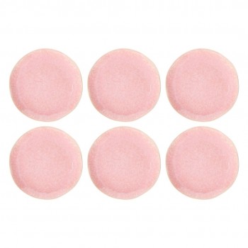 Set of 6 salad plates ROSE&TULIPANI CONCERTO FUSE ROSA 22 cm