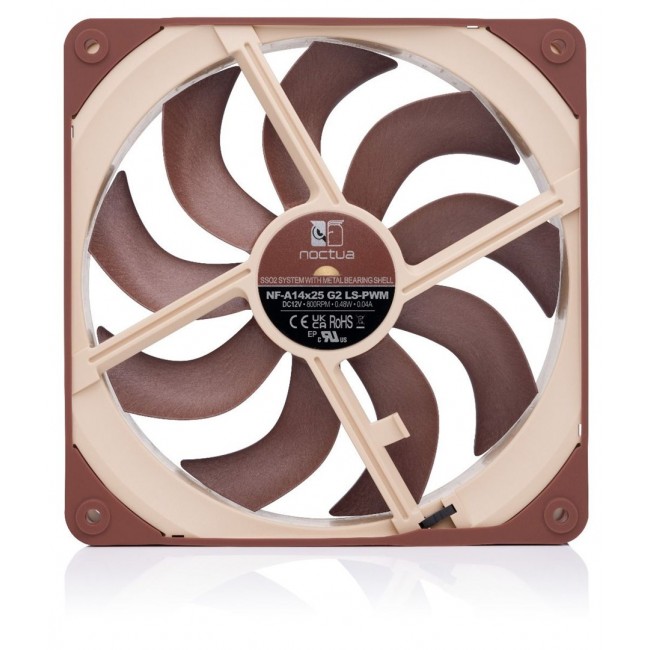 Noctua NF-A14X25 G2 LS-PWM computer cooling system Computer case Air cooler 14 cm Beige, Brown 1 pc(s) Noctua NF-A14X25 G2 LS-PWM computer cooling system Computer case Air cooler 14 cm Beige, Brown 1 pc(s)