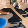 R-Go Tools Armrest R-Go, ergonomic, symmetrical, with abdominal cutout, soft foam, black