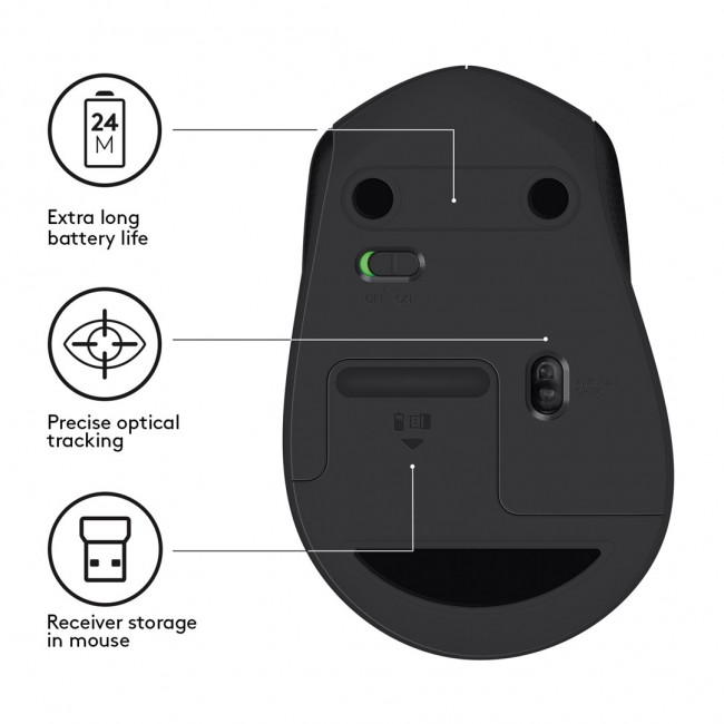 MOUSE LOGITECH M330 SILENT PLUS BLACK MOUSE LOGITECH M330 SILENT PLUS BLACK