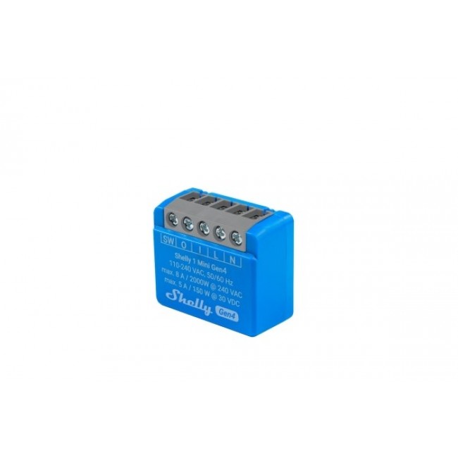 Shelly 1 Mini Gen4 Smart switch 1P Blue Shelly 1 Mini Gen4 Smart switch 1P Blue