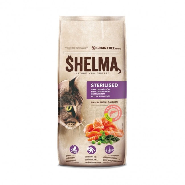 SHELMA Sterilised Salmon - dry cat food - 8kg SHELMA Sterilised Salmon - dry cat food - 8kg