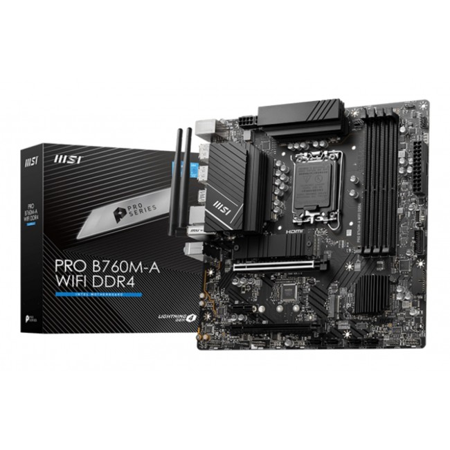 MSI PRO B760M-A WIFI DDR4 motherboard Intel B760 LGA 1700 micro ATX