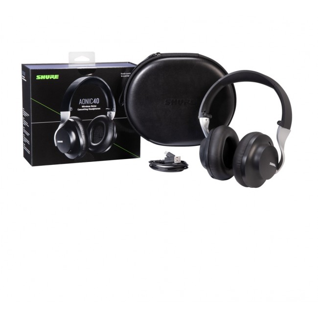 Shure Aonic 40 Headphones Wired & Wireless Head-band Music USB Type-C Bluetooth Black Shure Aonic 40 Headphones Wired & Wireless Head-band Music USB Type-C Bluetooth Black