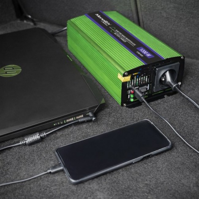 Qoltec Monolith power adapter/inverter Auto 1200 W Green Qoltec Monolith power adapter/inverter Auto 1200 W Green