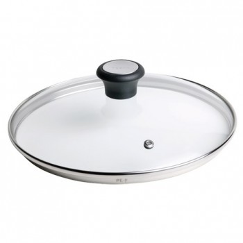 Tefal 28097612 pan lid Round Black, Stainless steel, Transparent