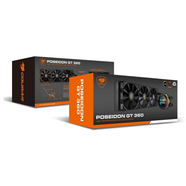 COUGAR CPU Water Cooling Poseidon-GT 360, ARGB, Black