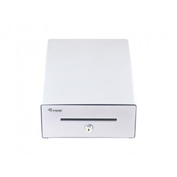 Equip Cash Register Drawer for Point of Sale (POS) System, 4 Bill/4 Coin Compartments, Removable Coin Slots, RJ11 connector, Aluminum