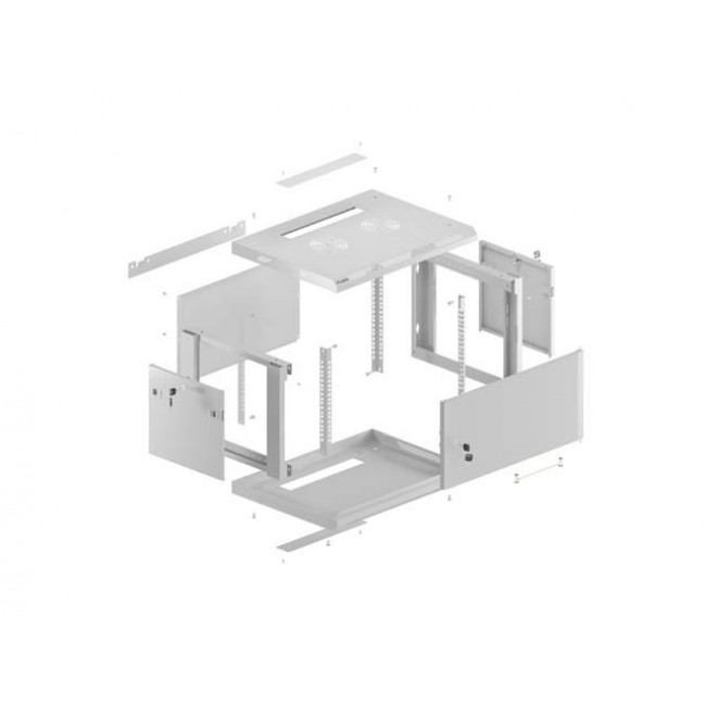 LANBERG WALL-MOUNTED INSTALLATION RACK CABINET 19 LANBERG WALL-MOUNTED INSTALLATION RACK CABINET 19