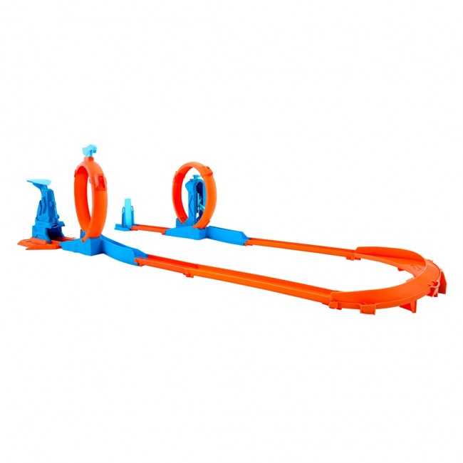 Hot Wheels Track Builder Track Creator Triple Loop Pack & 1:64 Scale Toy Car, Track-Building Set