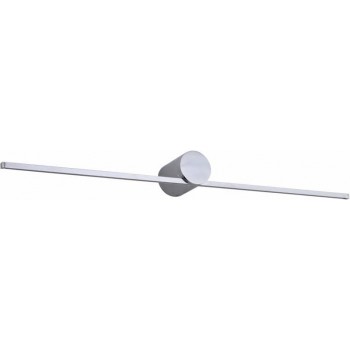 wall LED light modern slim L IP44 chrome